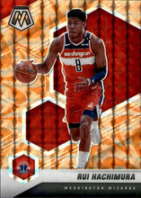 将图片加载到图库查看器,2020-21 Panini Mosaic Orange Mosaic Rui Hachimura #161 Washington Wizards