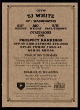 将图片加载到图库查看器,2023 Onyx Vintage #VATW T.J. White Washington Nationals