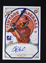 将图片加载到图库查看器,2023 Onyx Vintage Blue Signatures #VABC Blake Cyr RC - Miami Hurricanes