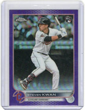将图片加载到图库查看器,2022 Topps Chrome Update Steven Kwan Rookie Purple Refractor #USC85 Guardians RC