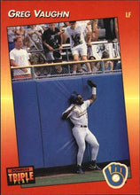 将图片加载到图库查看器,1992 Leaf Greg Vaughn #122 Milwaukee Brewers
