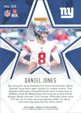 Load image into Gallery viewer, 2020 Panini Rookies & Stars Daniel Jones #52 New York Giants
