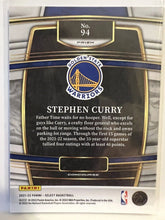 Load image into Gallery viewer, 2021-22 Panini Select Stephen Curry Blue Prizm #94 Golden State Warriors