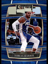 تحميل الصورة إلى عارض المعرض، 2021-22 Panini Select Tobias Harris Blue Prizm #16 Philadelphia 76ers