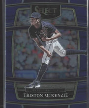 Load image into Gallery viewer, 2022 Panini Select Blue Prizm Triston McKenzie #86 Cleveland Indians