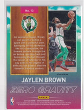 Load image into Gallery viewer, Jaylen Brown 2019-20 Hoops Premium Stock Zero Gravity Blue Prizm #13 ISA 9