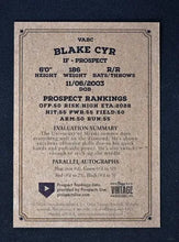 将图片加载到图库查看器,2023 Onyx Vintage Blue Signatures #VABC Blake Cyr RC - Miami Hurricanes