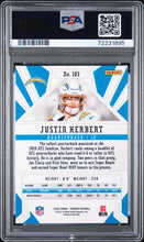 Load image into Gallery viewer, 2020 Panini Phoenix Justin Herbert Fire Burst RC Rookie #103 PSA 9