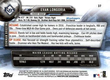 Load image into Gallery viewer, 2017 Bowman Evan Longoria # 37 Tampa Bay Rays