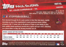 将图片加载到图库查看器,2017 Topps Chrome Update Paul DeJong RC HMT42 St. Louis Cardinals