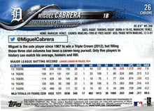 Load image into Gallery viewer, 2018 Topp Chrome Miguel Cabrera #26 Detroit Tigers
