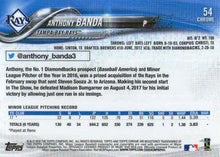 تحميل الصورة إلى عارض المعرض، 2018 Topp Chrome Anthony Banda RC #54 Tampa Bay Rays