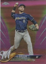 Load image into Gallery viewer, 2018 Topp Chrome Pink Refractor Ryan Braun #89 Milwaukee Brewers