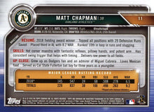 Load image into Gallery viewer, 2019 Bowman Matt Chapman #11 Oakland Athletics