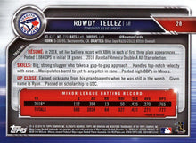 Load image into Gallery viewer, 2019 Bowman Rowdy Tellez RC #28 Toronto Blue Jays