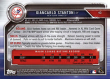 Load image into Gallery viewer, 2019 Bowman Giancarlo Stanton #43 New York Yankees