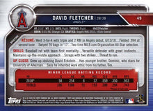 将图片加载到图库查看器,2019 Bowman David Fletcher RC #49 Angels