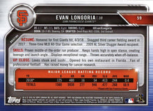 Load image into Gallery viewer, 2019 Bowman Evan Longoria #59 San Francisco Giants