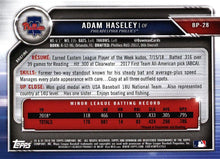 Load image into Gallery viewer, 2019 Bowman Prospects Adam Haseley #BP-28 Philadelphia Phillies