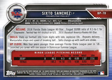 Load image into Gallery viewer, 2019 Bowman Prospects Sixto Sanchez #BP-70 Philadelphia Phillies