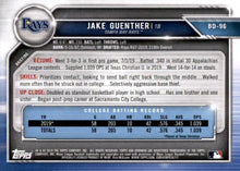 Load image into Gallery viewer, 2019 Bowman Draft Jake Guenther FBC BD-96 Tampa Bay Rays