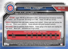 Load image into Gallery viewer, 2019 Bowman Draft Chase Strumpf FBC BD-178 Chicago Cubs