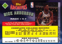 Load image into Gallery viewer, 1992-93 Topps Archives Nick Anderson #115 Orlando Magic