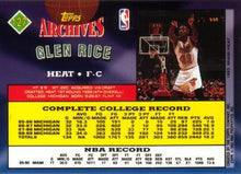 Load image into Gallery viewer, 1992-93 Topps Archives Glen Rice  #127 Miami Heat