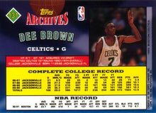 将图片加载到图库查看器,1992-93 Topps Archives Dee Brown  #131 Boston Celtics