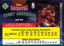 将图片加载到图库查看器,1992-93 Topps Archives Kenny Anderson  #140 New Jersey Nets