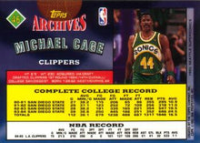 Load image into Gallery viewer, 1992-93 Topps Archives Michael Cage #46 Los Angeles Clippers