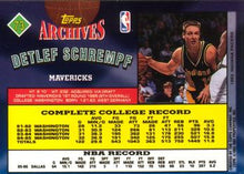 Load image into Gallery viewer, 1992-93 Topps Archives Detlef Schrempf  #73 Dallas Mavericks