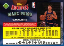 Load image into Gallery viewer, 1992-93 Topps Archives Mark Price  #85 Cleveland Cavaliers