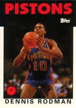 将图片加载到图库查看器,1992-93 Topps Archives Dennis Rodman  #86 Detroit Pistons