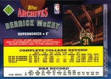 将图片加载到图库查看器,1992-93 Topps Archives Derrick McKey  #95 Seattle SuperSonics