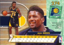 将图片加载到图库查看器,1992-93 Fleer Ultra Sean Green #274 Indiana Pacers