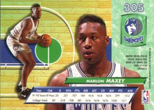 将图片加载到图库查看器,1992-93 Fleer Ultra Marlon Maxey RC #305 Minnesota Timberwolves