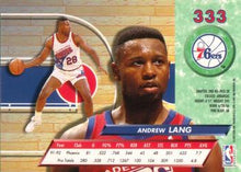 将图片加载到图库查看器,1992-93 Fleer Ultra Andrew Lang  #333 Philadelphia 76ers