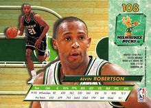 Load image into Gallery viewer, 1992-93 Fleer Ultra Alvin Robertson #108 Milwaukee Bucks