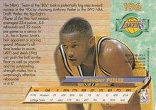 تحميل الصورة إلى عارض المعرض، 1992-93 Fleer Ultra Anthony Peeler DPK، RC #196 Los Angeles Lakers