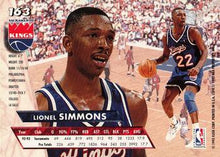 将图片加载到图库查看器,1993-94 Fleer Ultra Lionel Simmons #163 Sacramento Kings