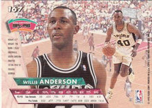 将图片加载到图库查看器,1993-94 Fleer Ultra Willie Anderson #167 San Antonio Spurs