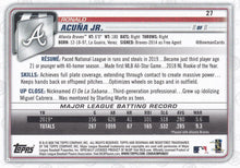 Load image into Gallery viewer, 2020 Bowman Ronald Acuna Jr. #27 Atlanta Braves