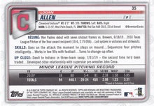 Load image into Gallery viewer, 2020 Bowman Logan Allen RC #35 Cleveland Indians