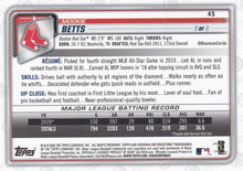Load image into Gallery viewer, 2020 Bowman Mookie Betts #45 Boston Red Sox