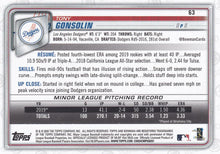 Load image into Gallery viewer, 2020 Bowman Tony Gonsolin RC #63 Los Angeles Dodgers