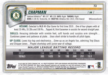 Load image into Gallery viewer, 2020 Bowman Matt Chapman #73 Oakland Athletics