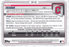 Load image into Gallery viewer, 2020 Bowman Prospects Tyler Freeman BP-40 Cleveland Indians