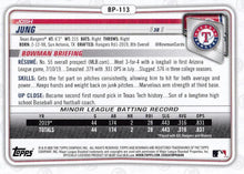 Load image into Gallery viewer, 2020 Bowman Prospects Josh Jung BP-113 Texas Rangers