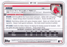 Load image into Gallery viewer, 2020 Bowman Prospects Jarren Duran BP-144 Boston Red Sox